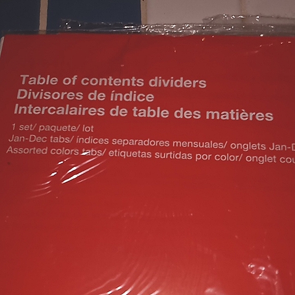 (Set of 3) 12 Month file divider full page inserts. - Picture 5 of 5